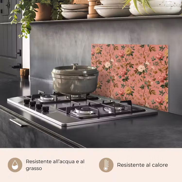 Paraschizzi cucina - Classico - Botanico - Rosa — 2