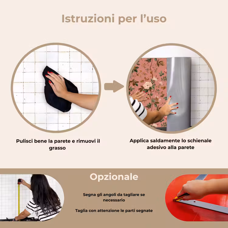 Paraschizzi cucina - Classico - Botanico - Rosa — 6