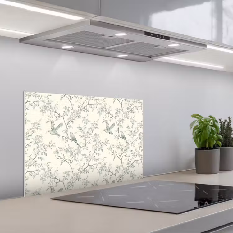 Paraschizzi cucina - Classico - Uccelli - Verde — 1