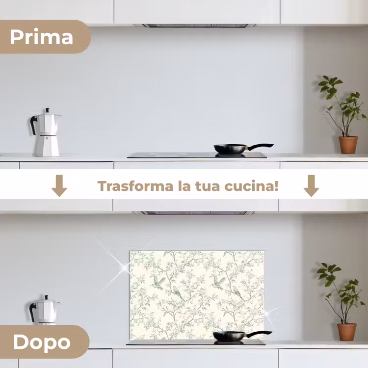 Paraschizzi cucina - Classico - Uccelli - Verde — 7
