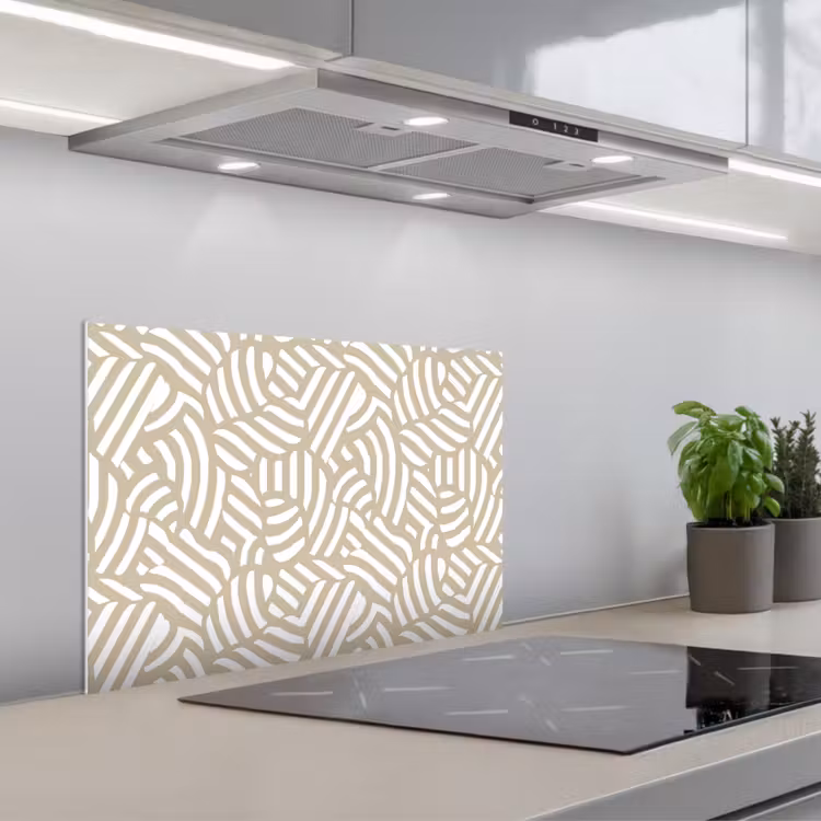 Paraschizzi cucina - Astratto - Moderno - Beige — 1