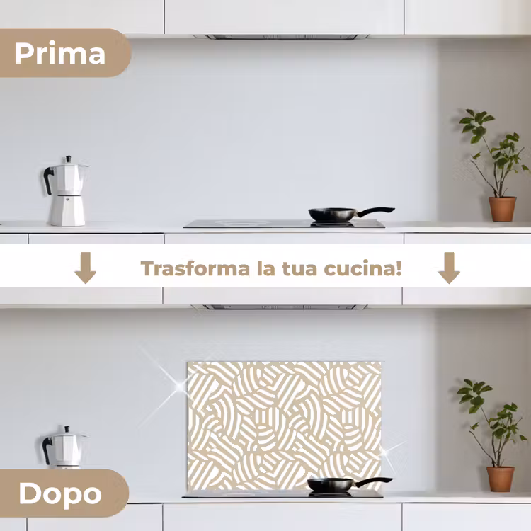 Paraschizzi cucina - Astratto - Moderno - Beige — 7