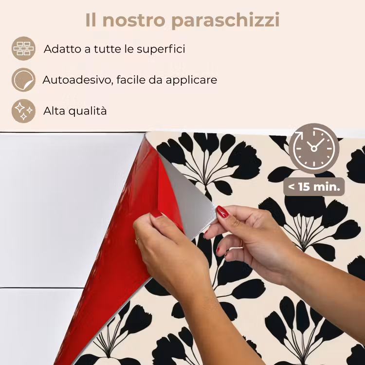 Paraschizzi cucina - Astratto - Motivo - Nero — 4