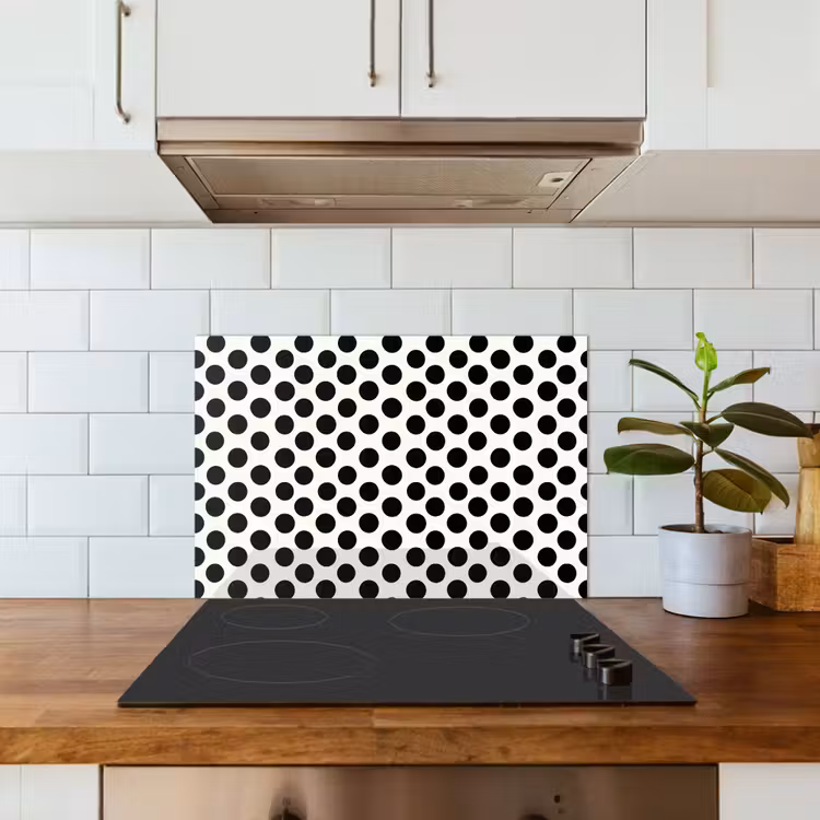 Paraschizzi cucina - Classico - Pois - Nero — 3
