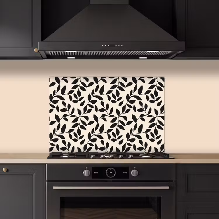 Paraschizzi cucina - Elegante - Fantasia - Nero - Beige — 5
