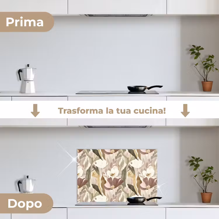 Paraschizzi cucina - Fiori - Acquerello - Colorato — 7