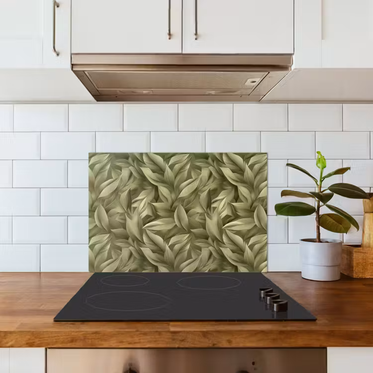 Paraschizzi cucina - Foglie - Moderno - Verde — 3