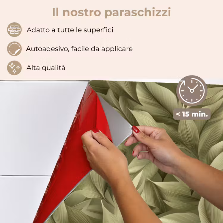 Paraschizzi cucina - Foglie - Moderno - Verde — 4