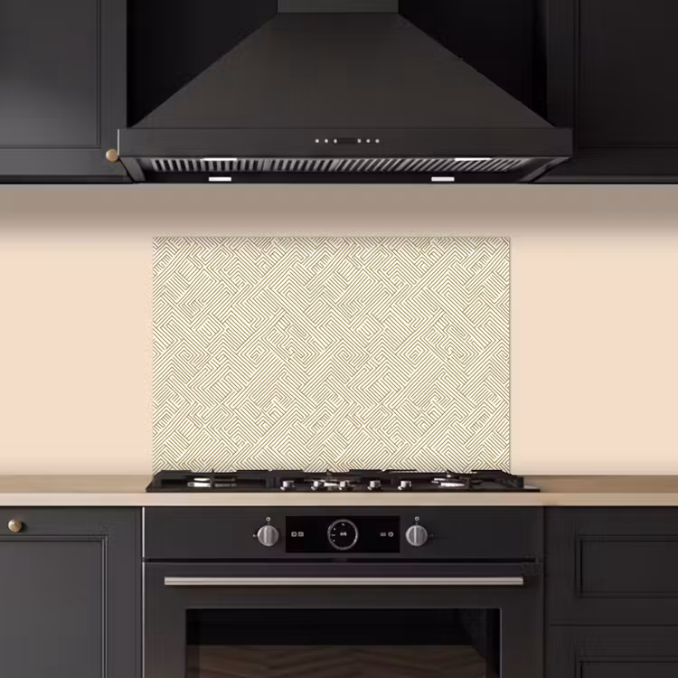 Paraschizzi cucina - Geometrico - Linee - Verde — 5