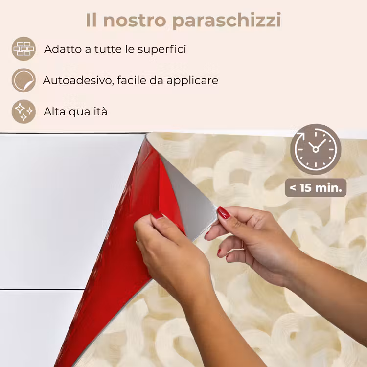 Paraschizzi cucina - Astratto - Linee - Beige — 4