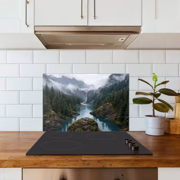 Paraschizzi cucina - Cascata - Alberi - Montagne — 3