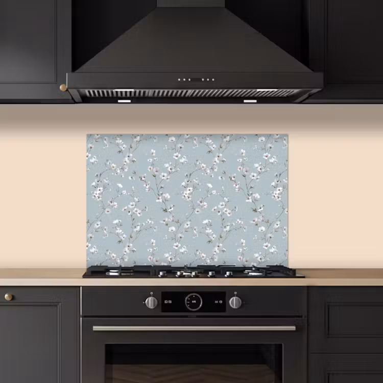 Paraschizzi cucina - Classico - Fiori - Blu — 5