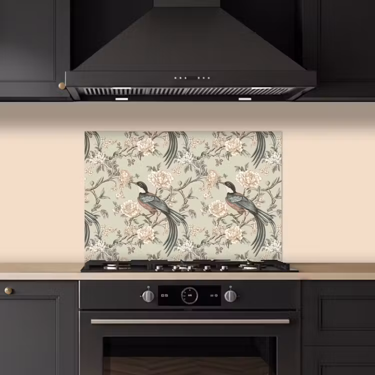 Paraschizzi cucina - Fiore - Uccello - Colorato — 5