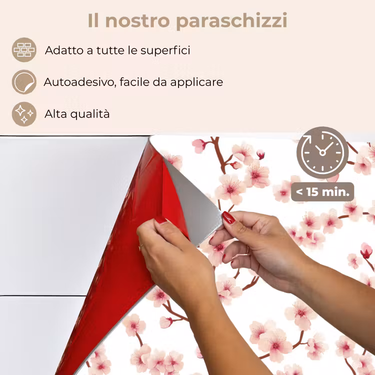 Paraschizzi cucina - Fiori di ciliegio - Rami - Rosa — 4