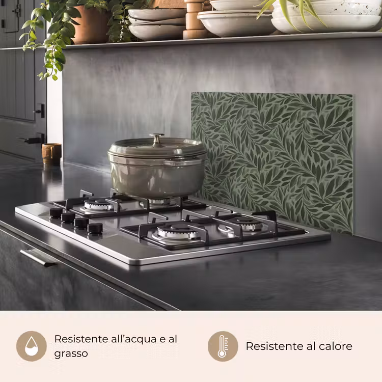 Paraschizzi cucina - Foglie - Biologico - Verde — 2