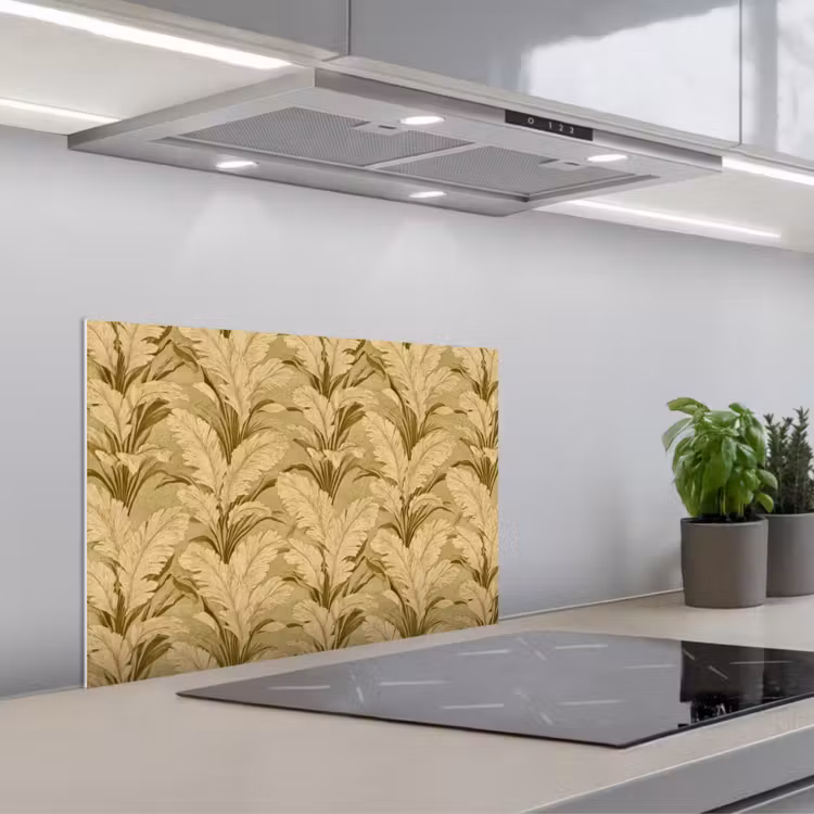 Paraschizzi cucina - Foglie di palma - Classico - Verde — 1
