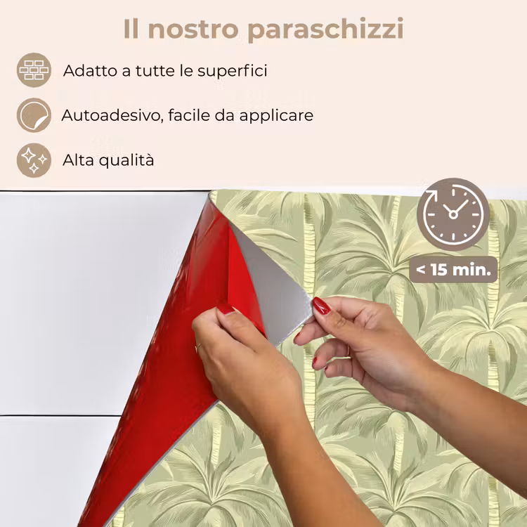 Paraschizzi cucina - Foresta di palme - Tropicale - Verde — 4