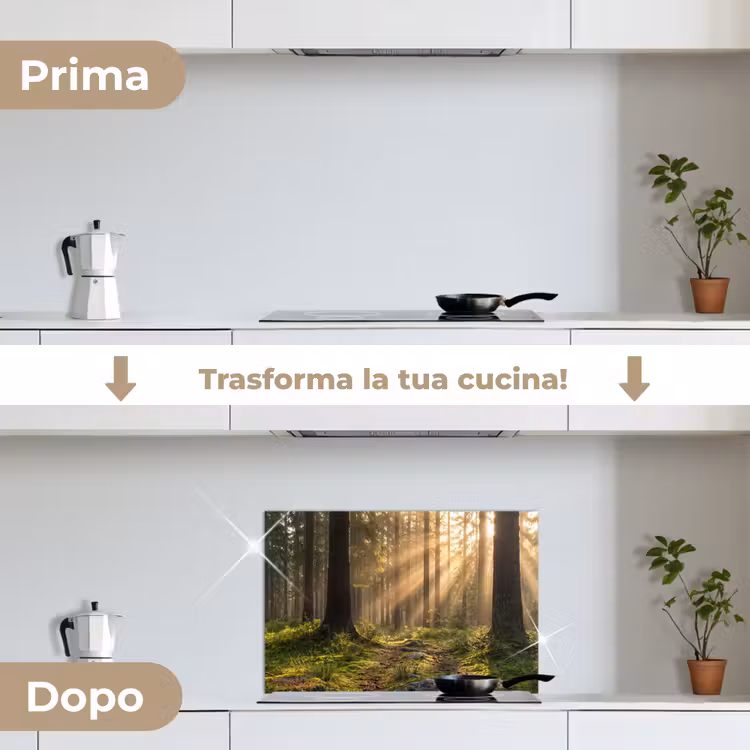 Paraschizzi cucina - Foresta - Luce solare - Erba — 7
