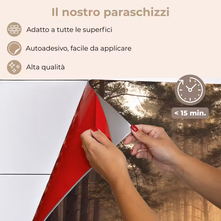 Paraschizzi cucina - Foresta - Nebbia - Luce del sole — 4