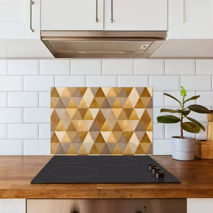 Paraschizzi cucina - Geometrico - Triangolo - Oro — 3