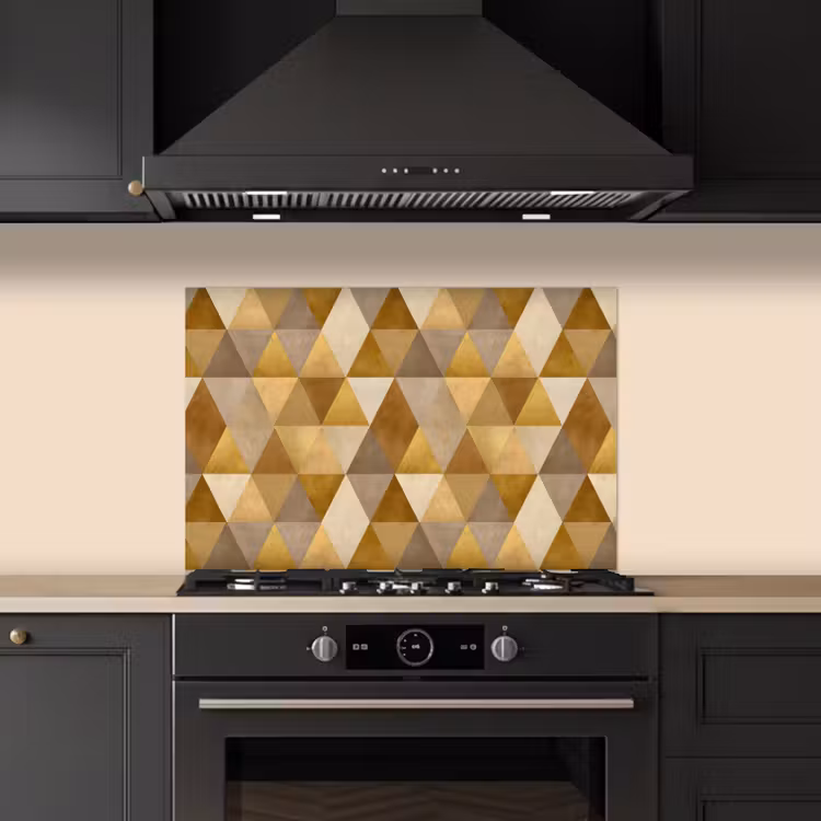 Paraschizzi cucina - Geometrico - Triangolo - Oro — 5