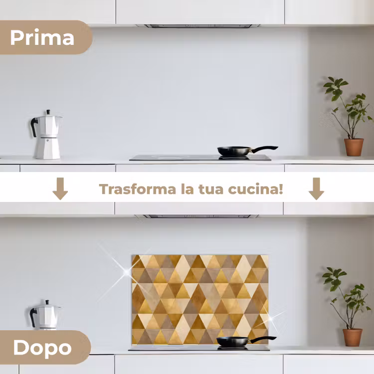 Paraschizzi cucina - Geometrico - Triangolo - Oro — 7