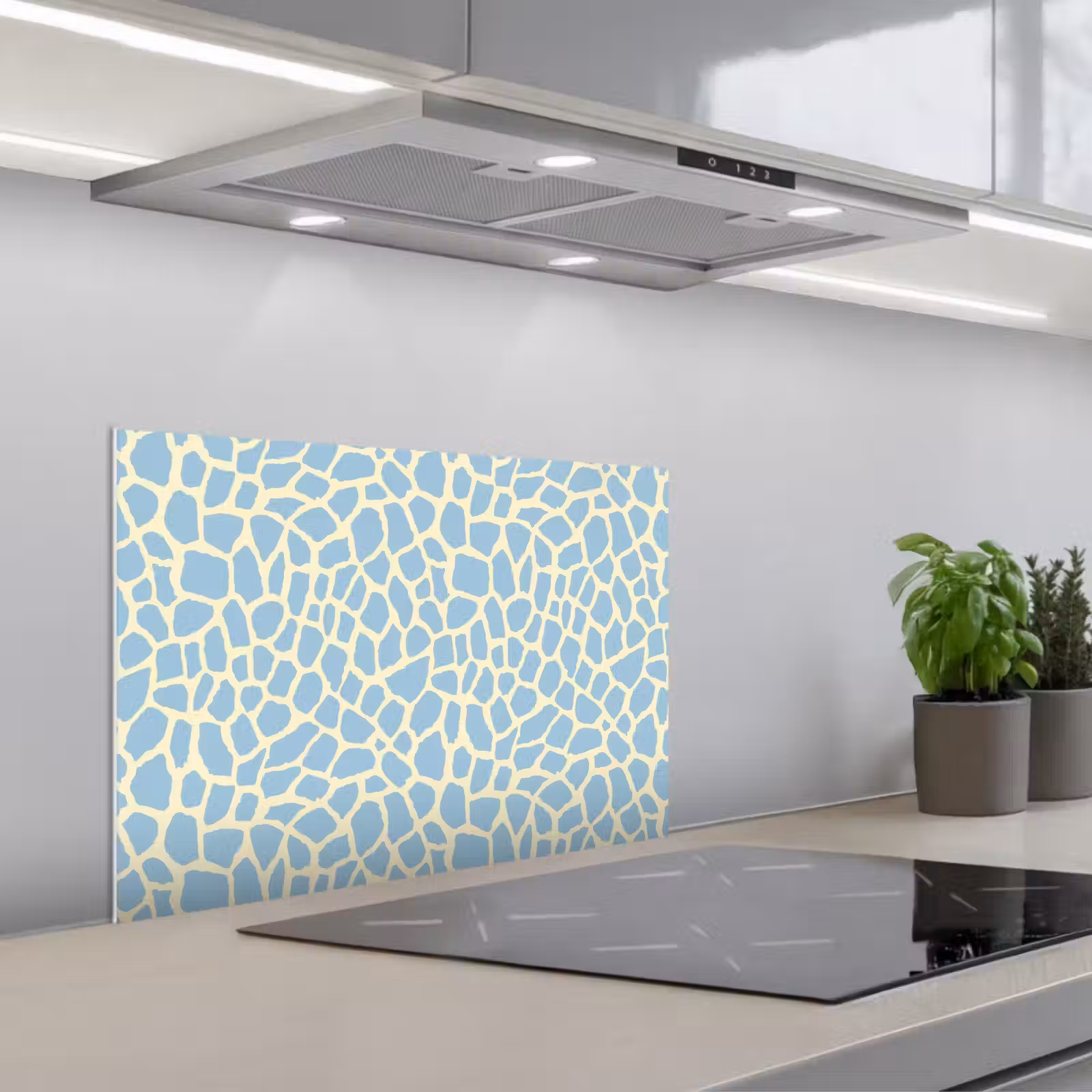 Paraschizzi cucina - Giraffa - Moderno - Blu — 1