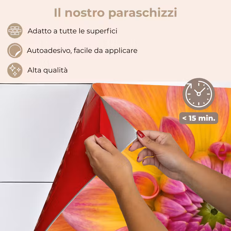 Paraschizzi cucina - Dalia - Fiore - Arancione — 4