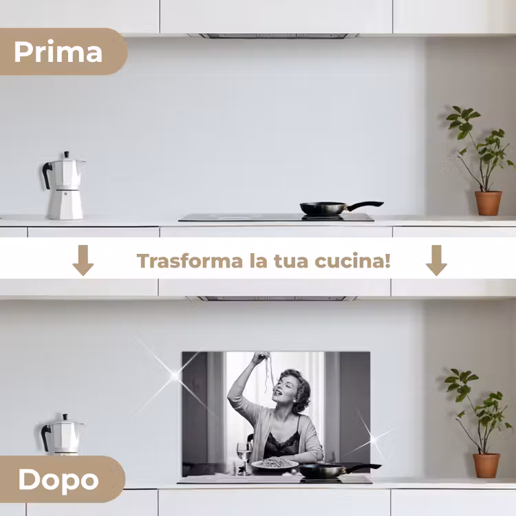 Paraschizzi cucina - Donna - Spaghetti - Nero - Bianco — 7