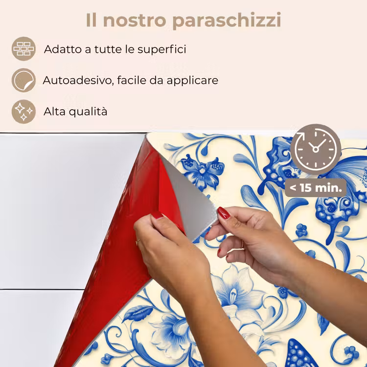 Paraschizzi cucina - Farfalle - Fiori - Blu - Botanica — 4