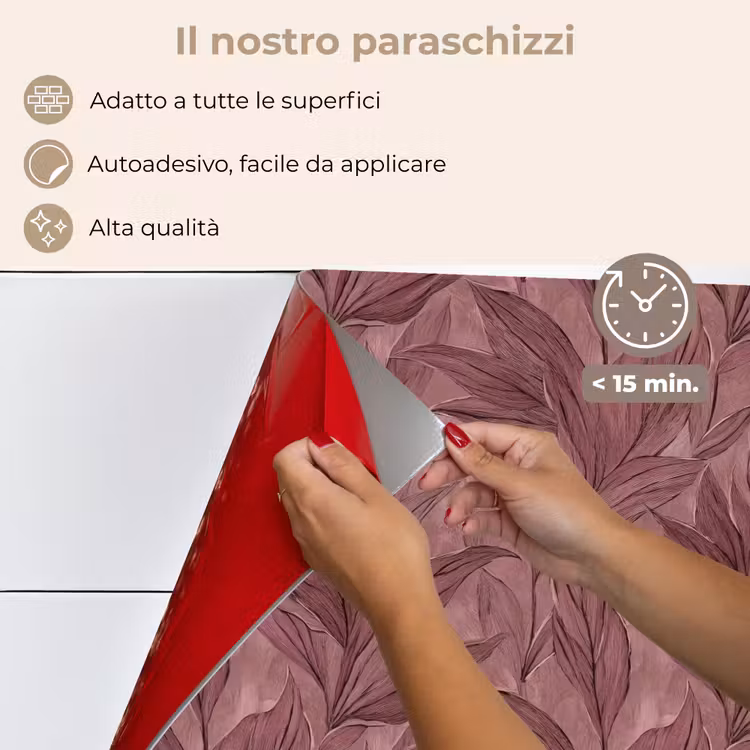 Paraschizzi cucina - Foglie - Motivo - Viola — 4