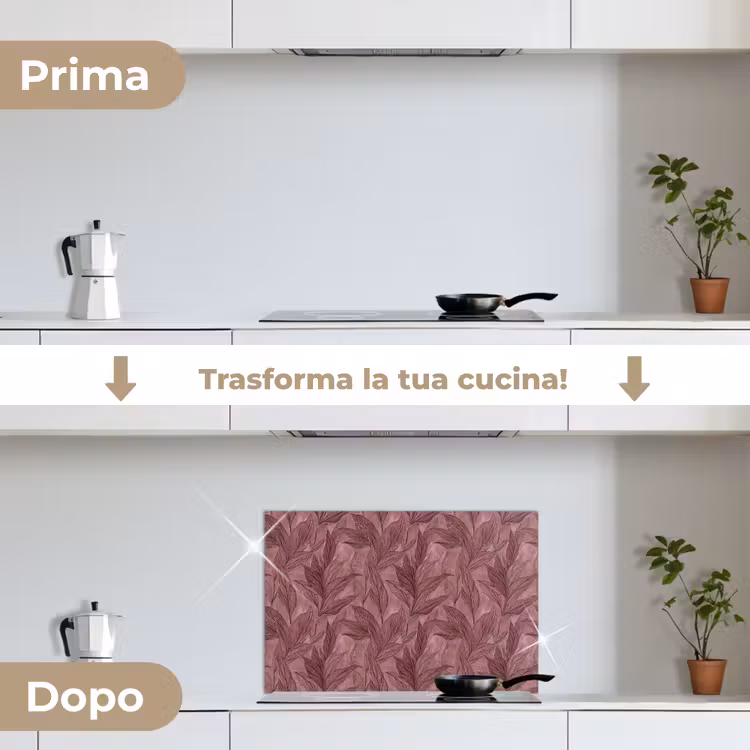 Paraschizzi cucina - Foglie - Motivo - Viola — 7
