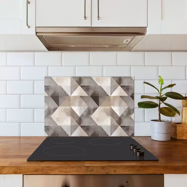 Paraschizzi cucina - Geometrico - Motivo - Tonalità della terra — 3