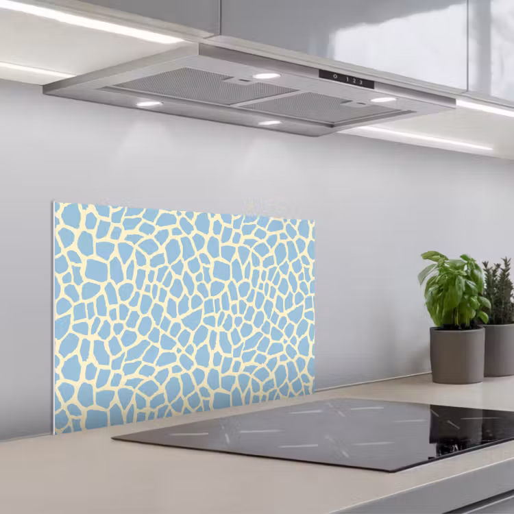 Paraschizzi cucina - Giraffa - Moderno - Blu — 1