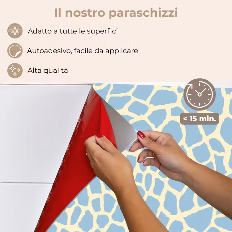 Paraschizzi cucina - Giraffa - Moderno - Blu — 4