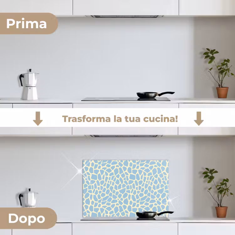 Paraschizzi cucina - Giraffa - Moderno - Blu — 7