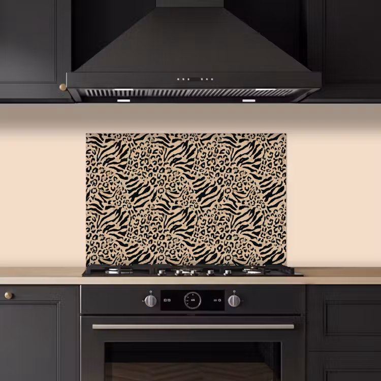 Paraschizzi cucina - Giraffa - Zebra - Motivo - Marrone — 5