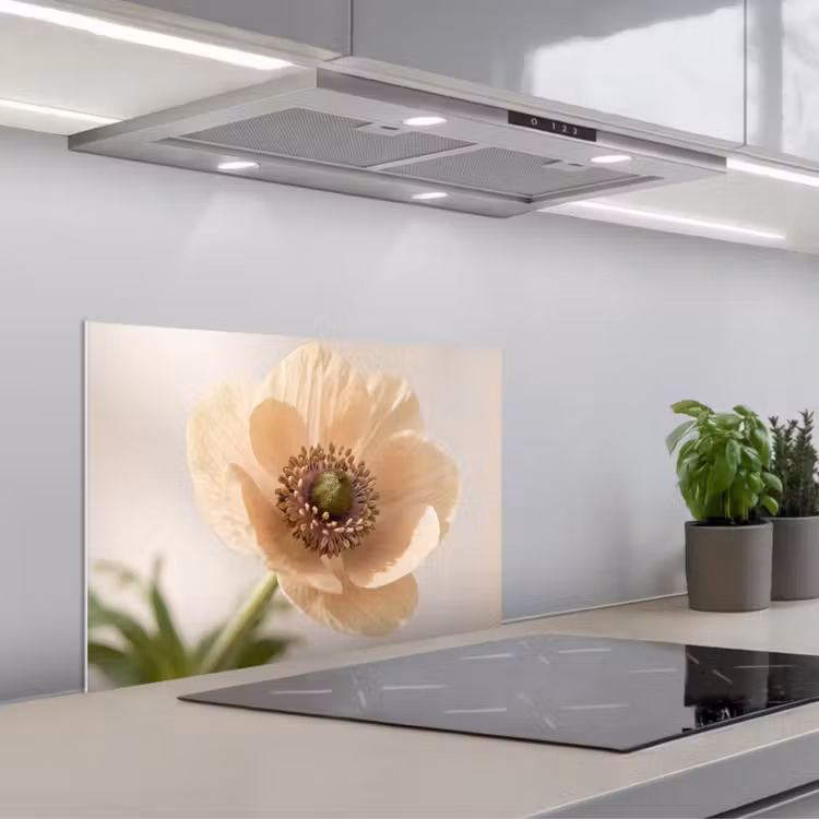Paraschizzi cucina - Fiore - Minimalista - Verde — 1