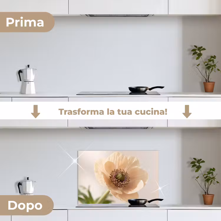 Paraschizzi cucina - Fiore - Minimalista - Verde — 7