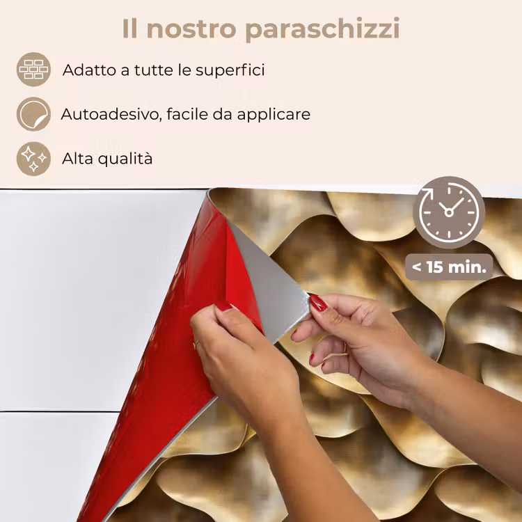 Paraschizzi cucina - Astratto - Antico - Oro — 4