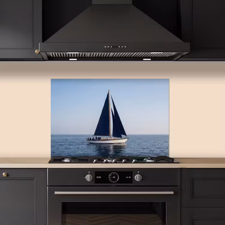 Paraschizzi cucina - Barca a vela - Mare - Blu — 5