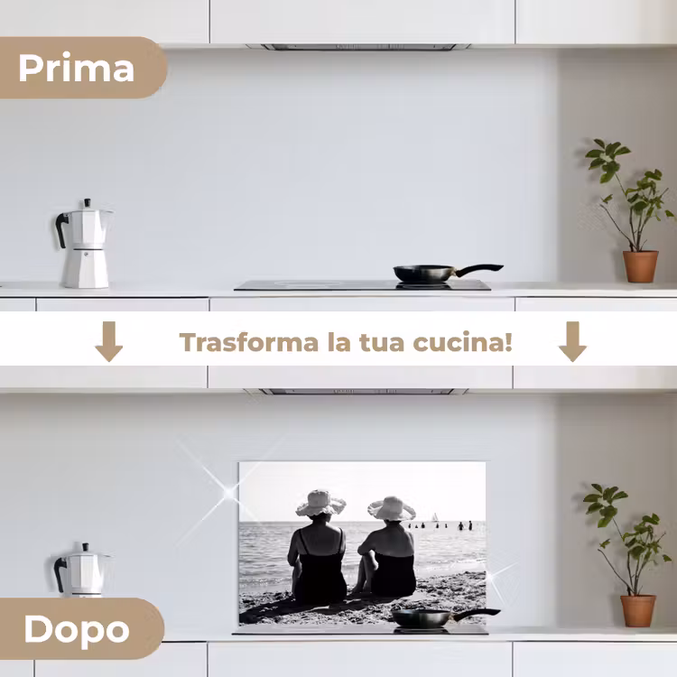 Paraschizzi cucina - Donne - Cappello da sole - Spiaggia - Nero - Bianco — 7