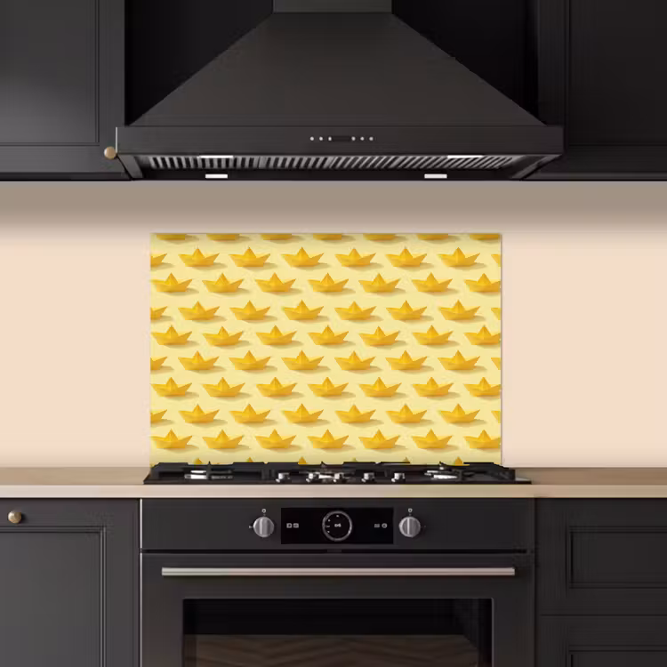 Paraschizzi cucina - Barchette - Origami - Creatività - Giallo — 5