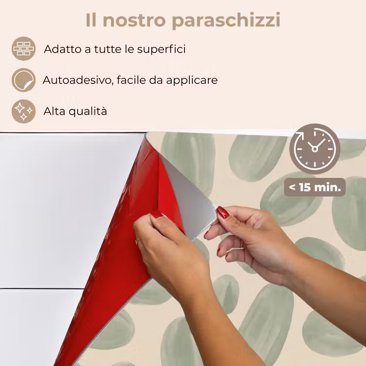 Paraschizzi cucina - Astratto - Motivo - Organico - Verde - Moderno — 4