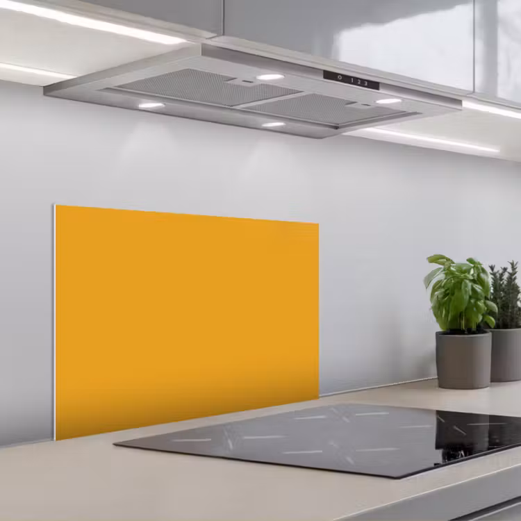 Paraschizzi cucina - Giallo ocra - Autunno - Interno — 1