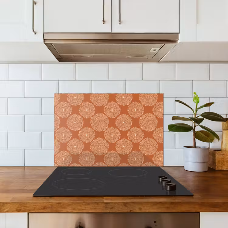 Paraschizzi cucina - Cerchi - Grafica - Motivo - Terracotta — 3