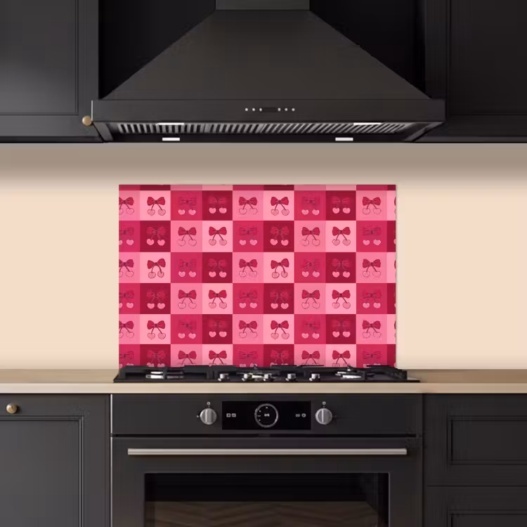 Paraschizzi cucina - Ciliegie - Fiocchi - Allegro - Rosa - Bordeaux — 5