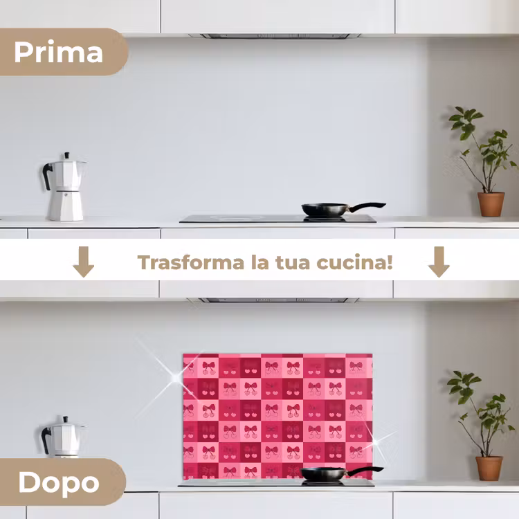 Paraschizzi cucina - Ciliegie - Fiocchi - Allegro - Rosa - Bordeaux — 7