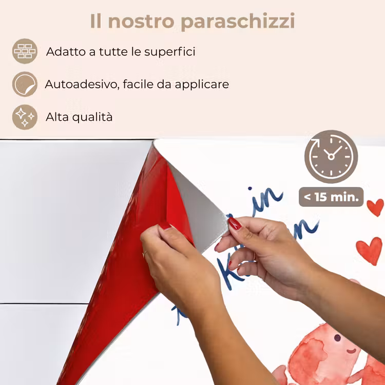 Paraschizzi cucina - Animale - Danza - Amore - Acquerello - Rosso — 4