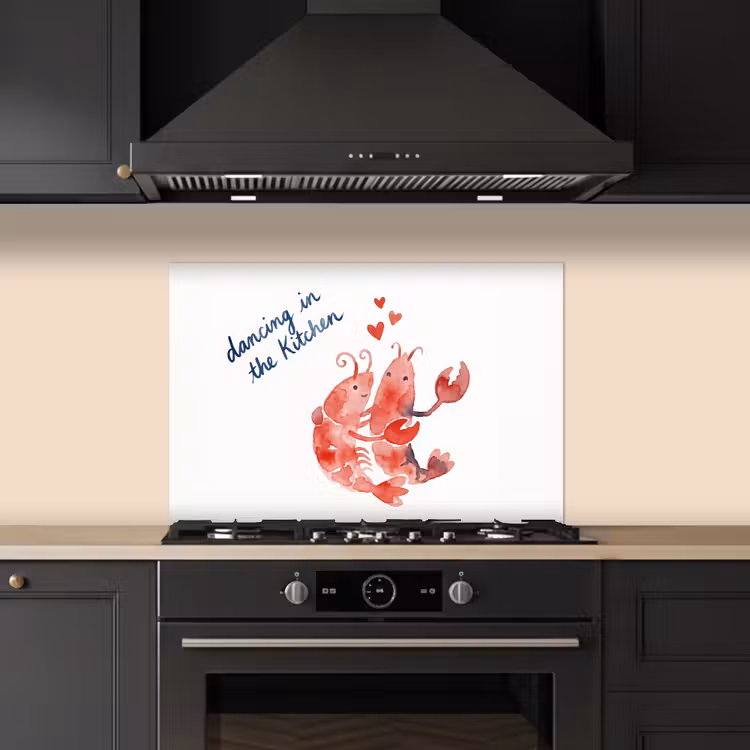 Paraschizzi cucina - Animale - Danza - Amore - Acquerello - Rosso — 5